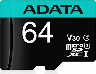 ADATA MicroSDXC 64GB U3 V30S až 95MB/s + adapter