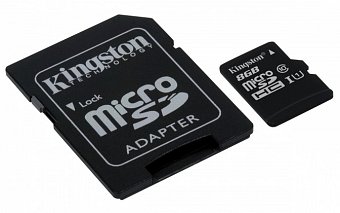 8GB microSDHC Kingston UHS-I Industrial Temp + SD adapter 8GB microSDHC Kingston UHS-I Industrial Temp + SD adapter