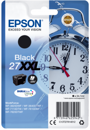 Epson Singlepack Black 27XXL DURABrite Ultra Ink
