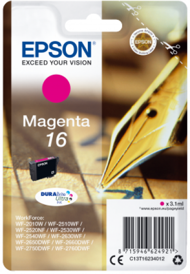 Epson Singlepack Magenta 16 DURABrite Ultra Ink