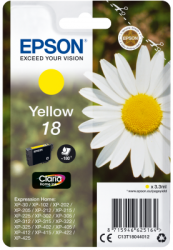 Epson Singlepack Yellow 18 Claria Home Ink