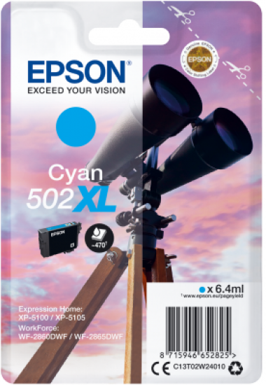 EPSON singlepack,Cyan 502XL,Ink,XL