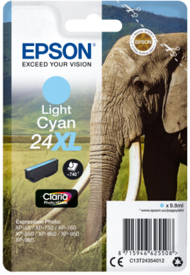 Epson Singlepack Light Cyan 24XL Claria Photo Ink