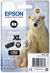 Epson Singlepack Photo Black 26XL Claria Prem Ink