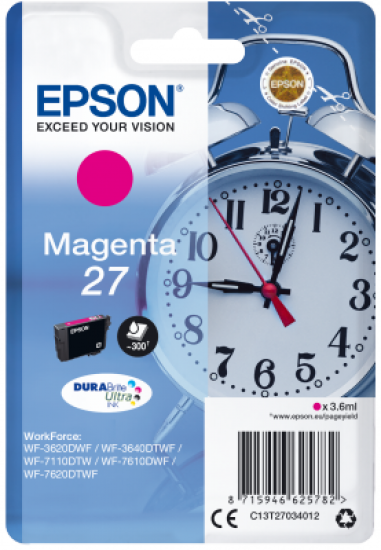 Epson Singlepack Magenta 27 DURABrite Ultra Ink