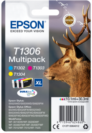 Epson Multipack 3-colours T1306 DURABrite UltraInk