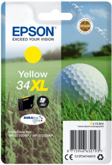 Epson Singlepack Yellow 34XL DURABrite Ultra Ink