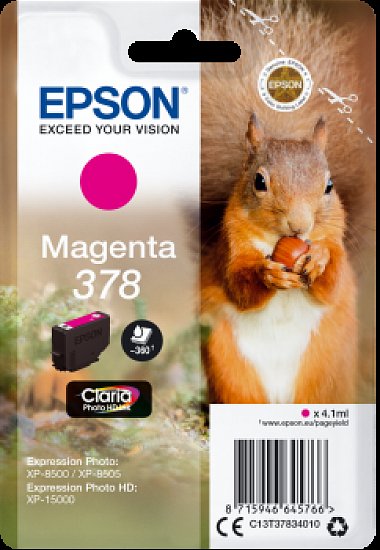 Epson Singlepack Magenta 378 Claria Photo HD Ink