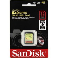 SanDisk Extreme SDHC 32GB 90MB/s V30 UHS-I U3