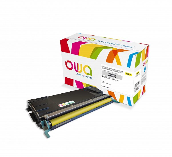 OWA Armor toner pro LEXMARK C748H1YG, žlutá/yellow