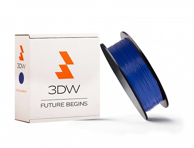 3DW - ABS filament 1,75mm tm.modrá, 1kg,tisk 220-250°C