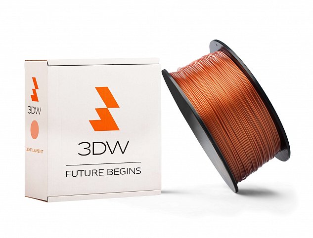 3DW - PLA filament 1,75mm měděná, 0,5 kg, tisk 190-210°C