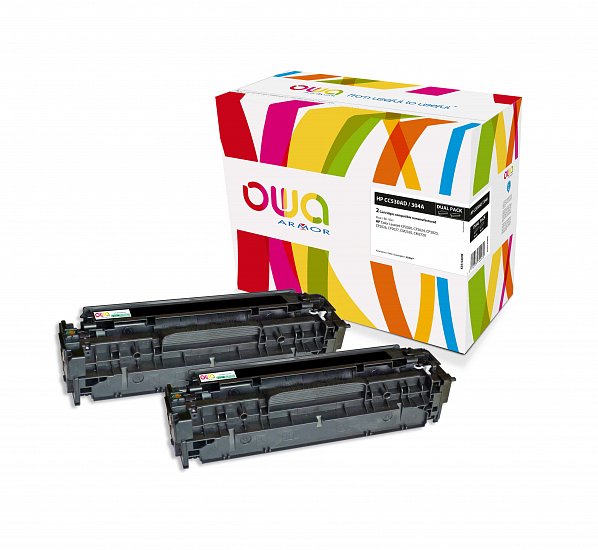 OWA Armor sada pro HP CC530AD,černá,2x3500st.