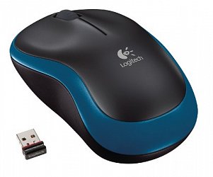 myš Logitech Wireless Mouse M185 nano, modrá