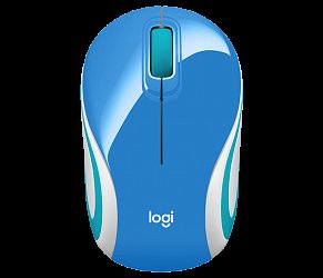 myš Logitech Wireless Mini Mouse M187 modrá