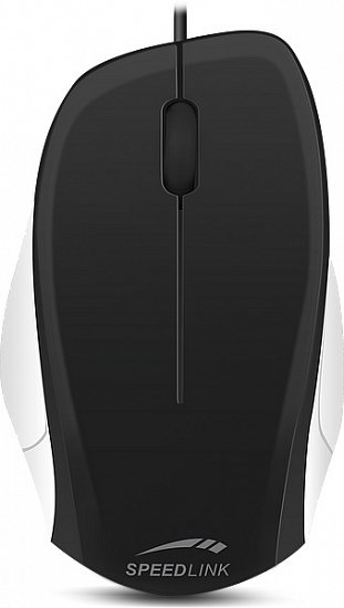 LEDGY Mouse - USB, Silent, black-white