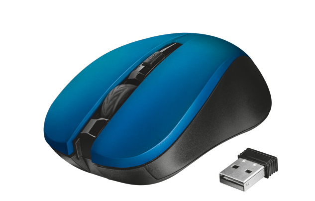 myš TRUST Mydo Silent Click Wireless Mouse - blue (tichá myš)