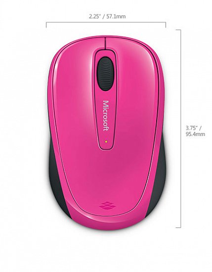 Microsoft Wireless Mobile Mouse 3500, růžová