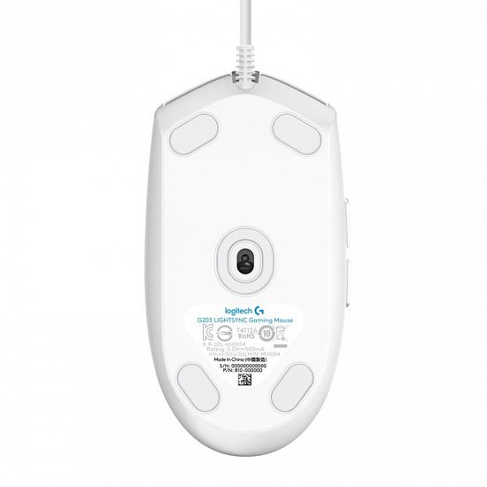 myš Logitech G203 2nd Gen LIGHTSYNC Gaming Mouse - WHITE - USB