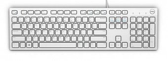 Dell klávesnice, multimediální KB216, US+International, bílá