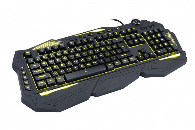 Herní klávesnice C-TECH Scorpia V2 (GKB-119), pro gaming, CZ/SK, 7 barev podsvícení, programovatelná