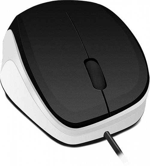 LEDGY Mouse - USB, Silent, black-white