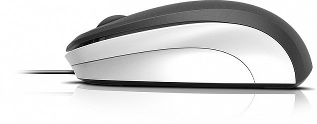 LEDGY Mouse - USB, Silent, black-white