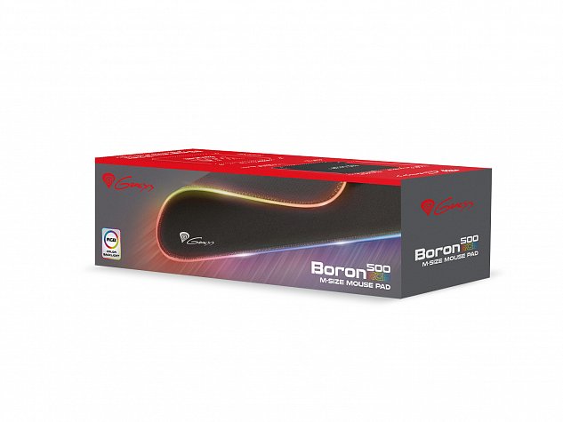 Herní podložka pod myš s RGB podvícením Genesis Boron 500 M, 350x250mm
