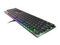 Plochá mechanická klávesnice Genesis Thor 420 RGB US, Content Slim Blue switch, software