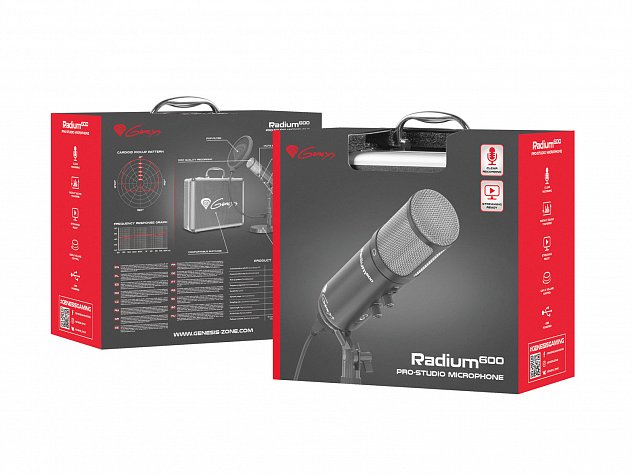 Streamovací mikrofon Genesis Radium 600, USB