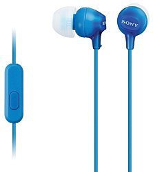 SONY sluchátka MDR-EX15AP, handsfree, modré