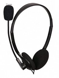 Gembird sluchátka MHS-123, s mikrofonem, černá