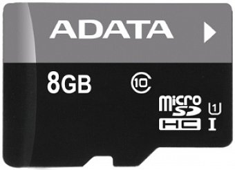 ADATA 8GB MicroSDHC Premier,class 10,with Adapter