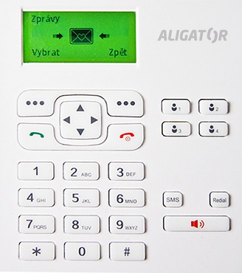 ALIGATOR T100 Stolní telefon na simkartu White