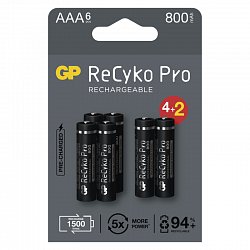 GP nabíjecí baterie ReCyko Pro AAA (HR03) 4 + 2 PP