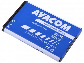 Baterie AVACOM GSNO-BL5C-S1100A do mobilu Nokia 6230, N70, Li-Ion 3,7V 1100mAh (náhrada BL-5C)