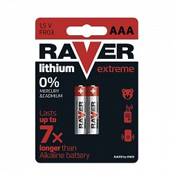 Lithiová baterie RAVER 2x AAA