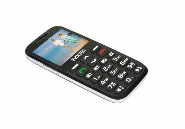 EVOLVEO EasyPhone XD, mobilní telefon pro seniory s nabíjecím stojánkem (černá barva)