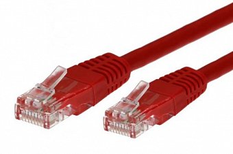 TB Touch Patch kabel, UTP, RJ45, cat5e, 0,5m, červený