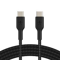 BELKIN kabel oplétaný USB-C - USB-C, 1m, černý