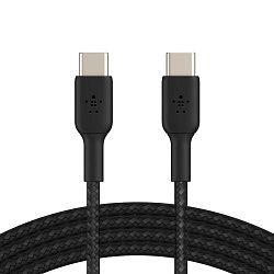 BELKIN kabel oplétaný USB-C - USB-C, 1m, černý