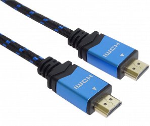 PremiumCord Ultra HDTV 4K@60Hz kabel HDMI 2.0b kovové+zlacené konektory 1m  bavlněný plášť