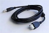 Kabel USB A-A 4,5m 2.0 prodl. HQ s ferrit. jádrem