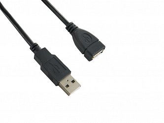 4World Kabel USB 2.0 AM-AF Ferryt 5.0m Black