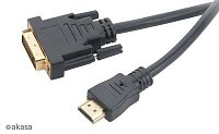 AKASA - DVI-D na HDMI kabel - 2 m