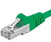 Premiumcord Patch kabel CAT6a S-FTP, RJ45-RJ45, AWG 26/7 0,25m zelená