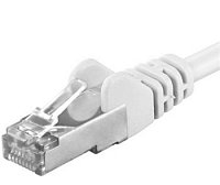 Premiumcord Patch kabel CAT6a S-FTP, RJ45-RJ45, AWG 26/7 2m, bílá