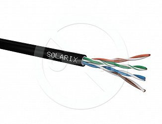 Venkovní inst.Solarix CAT5e UTP PE 305m/box gelový