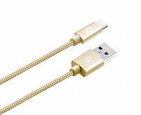 ALIGATOR PREMIUM Datový kabel 2A, USB-C zlatý