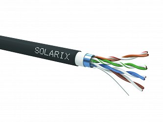 Instalační kabel Solarix CAT5E FTP PVC+PE dvojitý plášť 305m/cívka